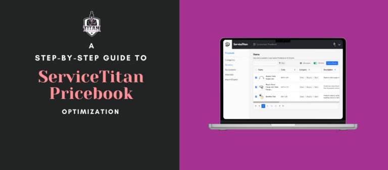 ServiceTitan Pricebook Optimization
