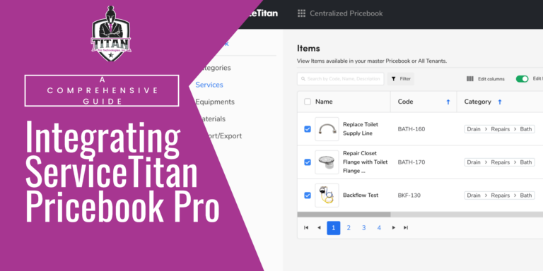 Integrating ServiceTitan Pricebook Pro
