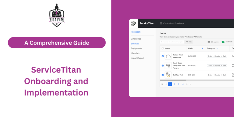 ServiceTitan onboarding and implementation