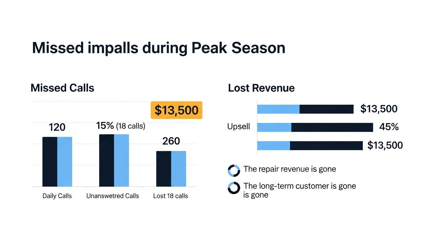 Why HVAC & Roofing Miss Calls in Peak Season