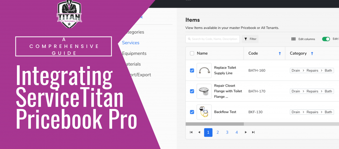 Integrating ServiceTitan Pricebook Pro